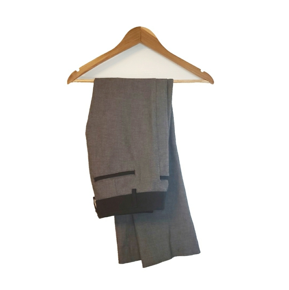 EXPRESS Columnist Pants Gray & Black Work Trousers